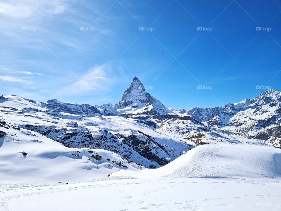 the most photographed mountain peak in the world:  Matterhorn