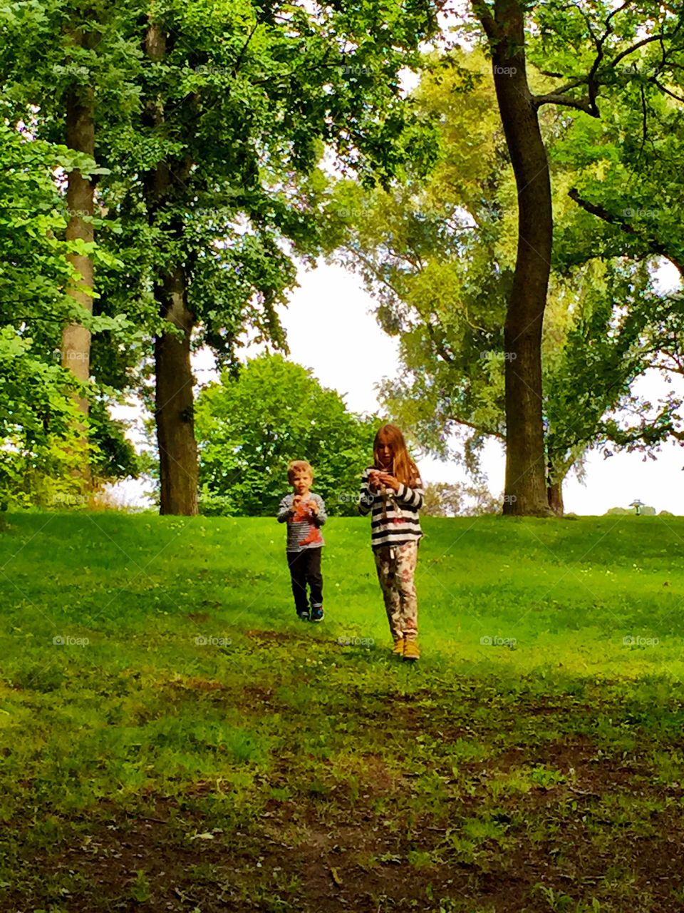 Children playing in park