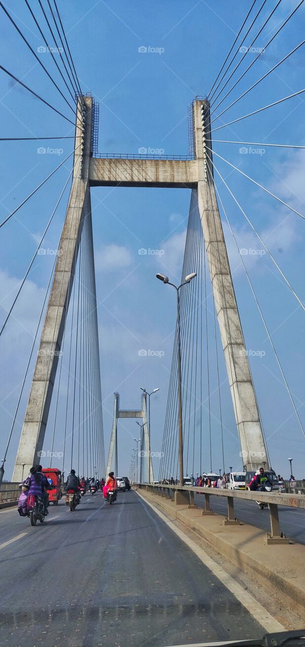 The New Yamuna Bridge is a cable-stayed bridge located in Prayagraj The bridge was constructed by the end of 2004 with the aim of minimizing the traffic over the Old Naini Bridge ...

Total length: 1,510 metres (4,954 ft)