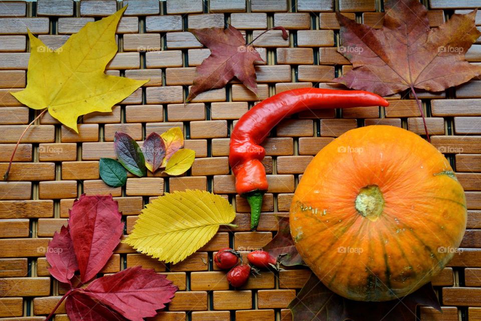 autumn colours leaves and vegetables, love autumn time