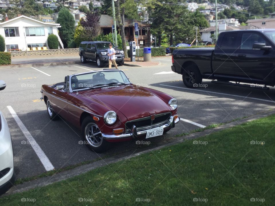 Little Old MG Convertible Car