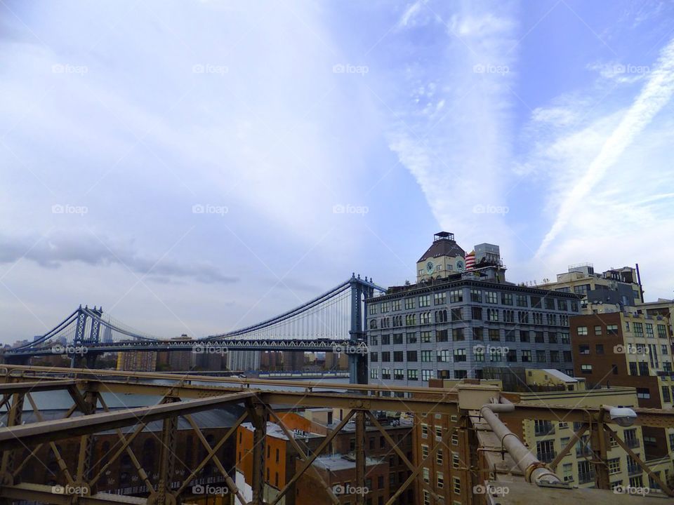 NEW YORK CITY BROOKLYN BRIDGE THE CITY VIEW