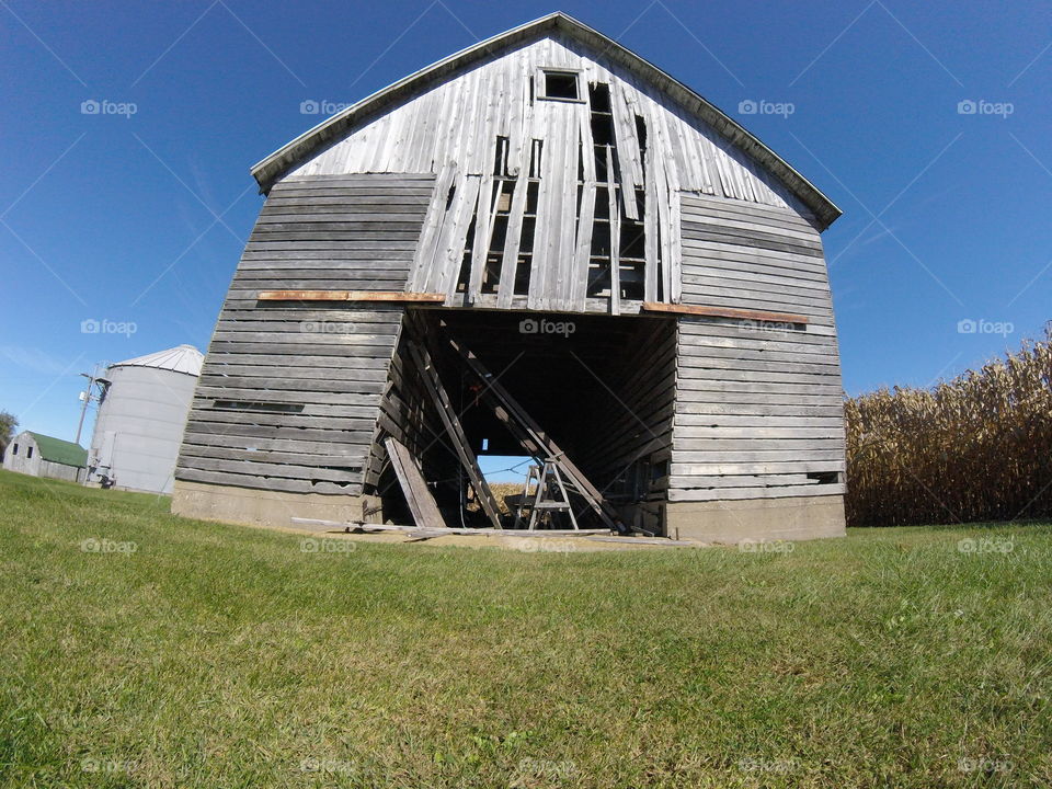 Leaning Corn Crib