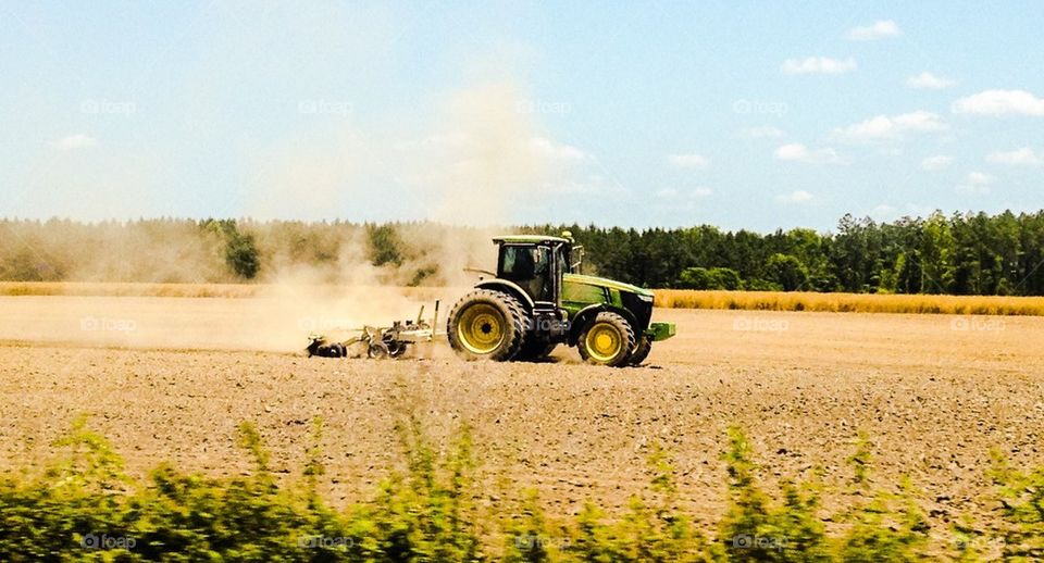 Plowing the fields 