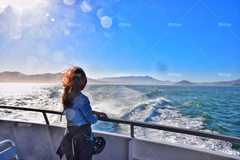 enjoying cruise on a sunny day