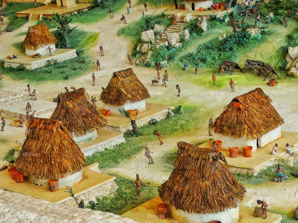 Diorama Of Ancient Mayan City