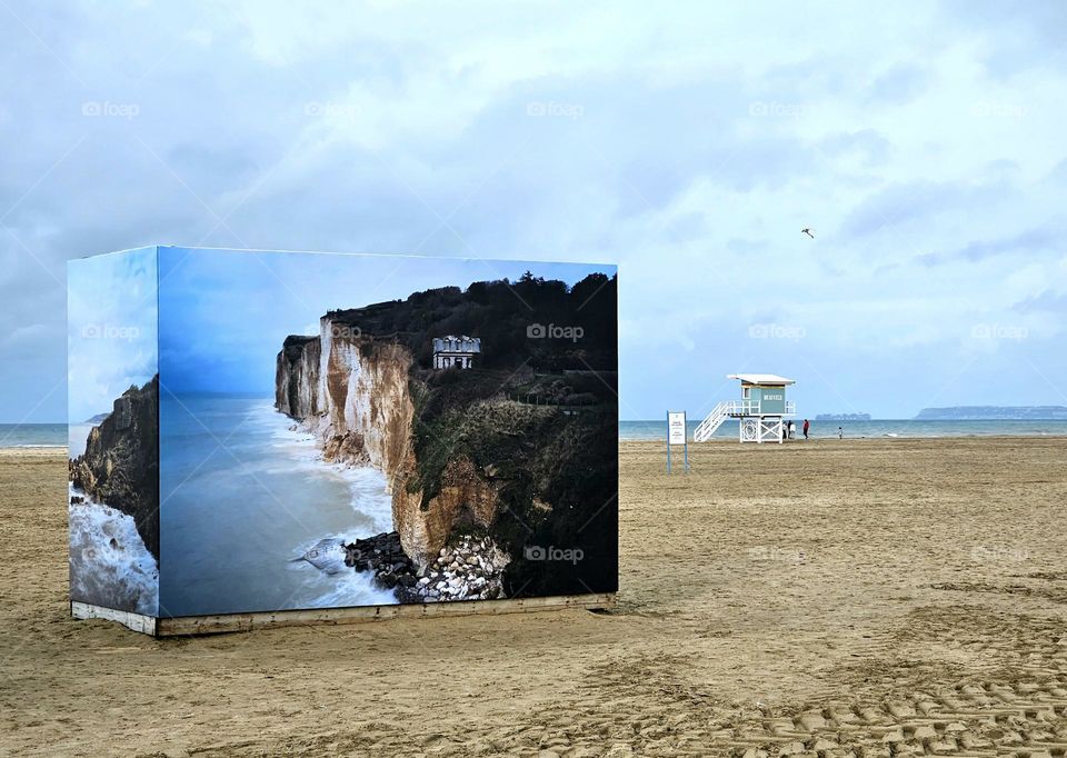planches contact sur la plage de Deauville