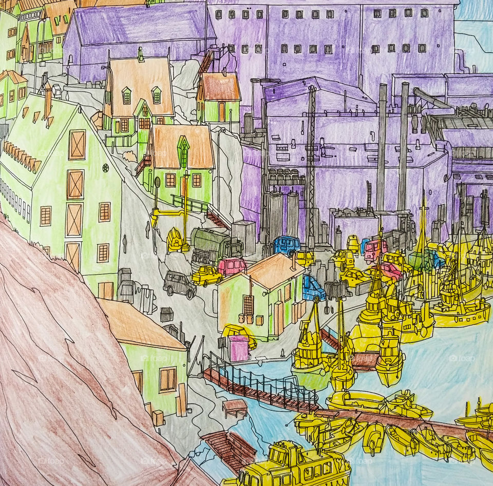 Painting "Fantastic Towns"