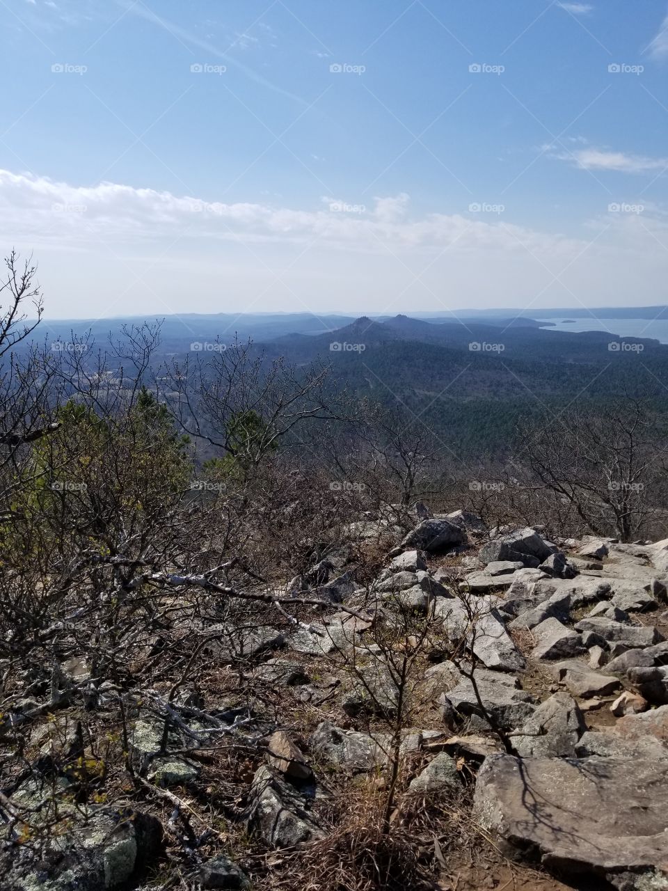 At the top of the Pinnacle Mountain