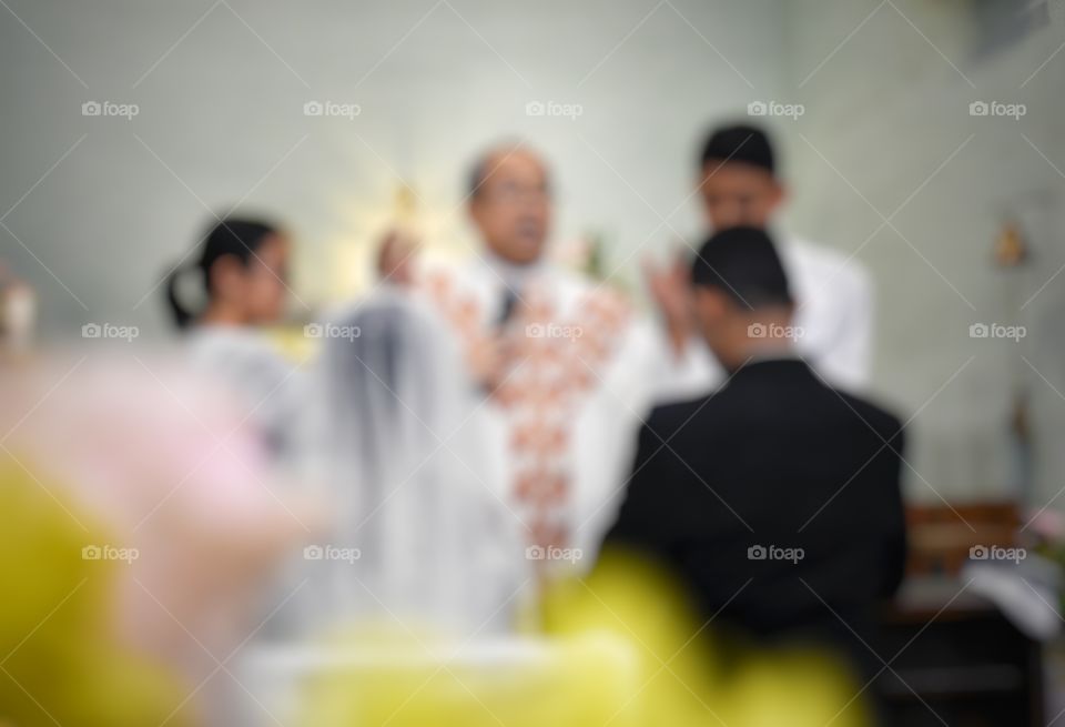 defocused abstract background of matrimonial ceremony, get married.