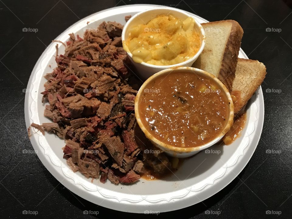 Brisket and the fixings 
