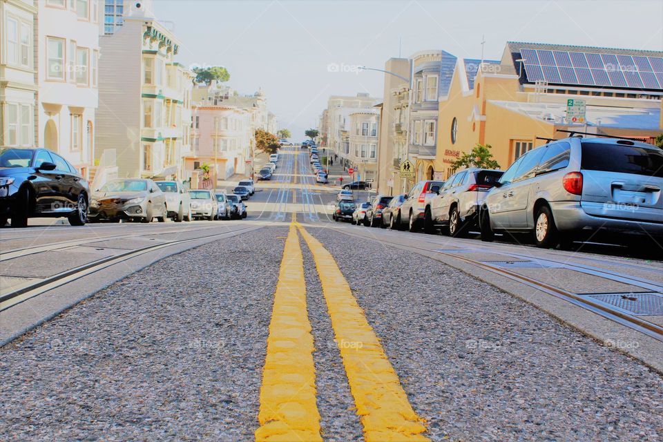 yellow stripes meet the road