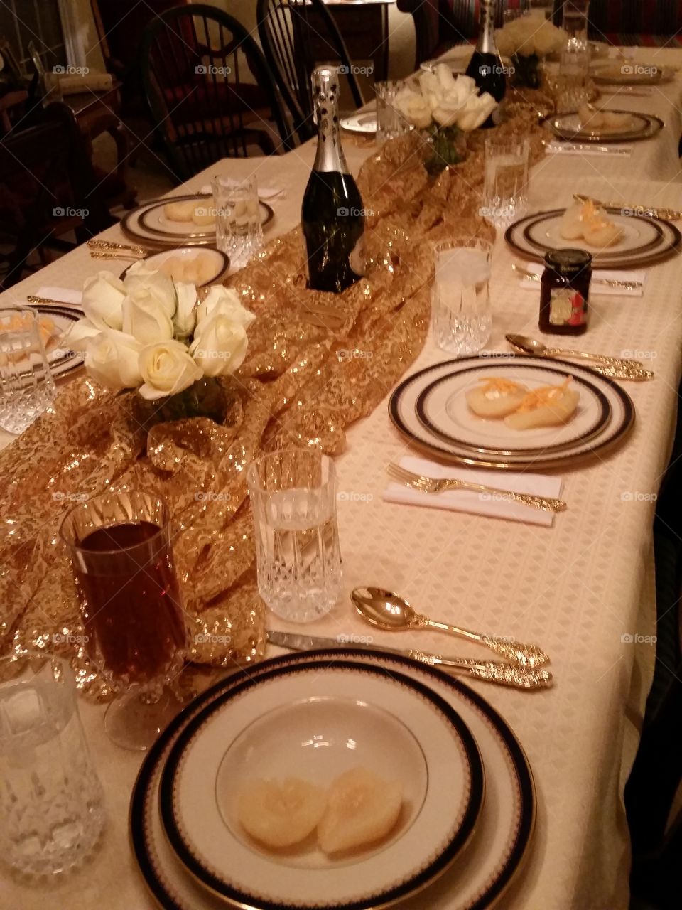 golden 50 place setting