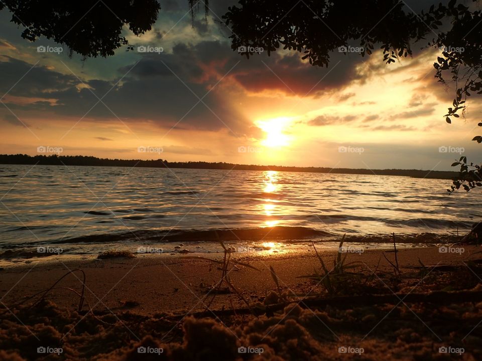 Sunset. Photo taken over Lake Alto. 