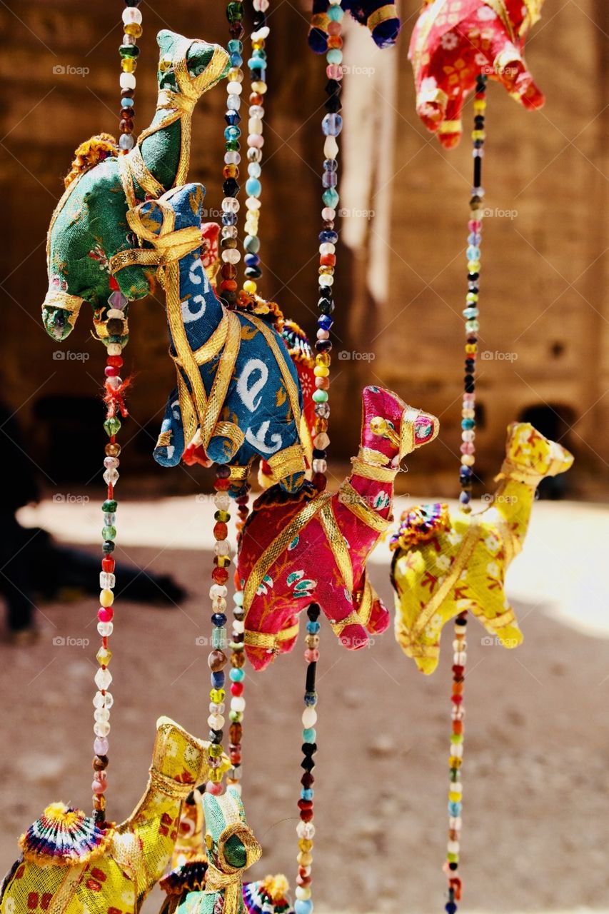 Colourful camel toys 