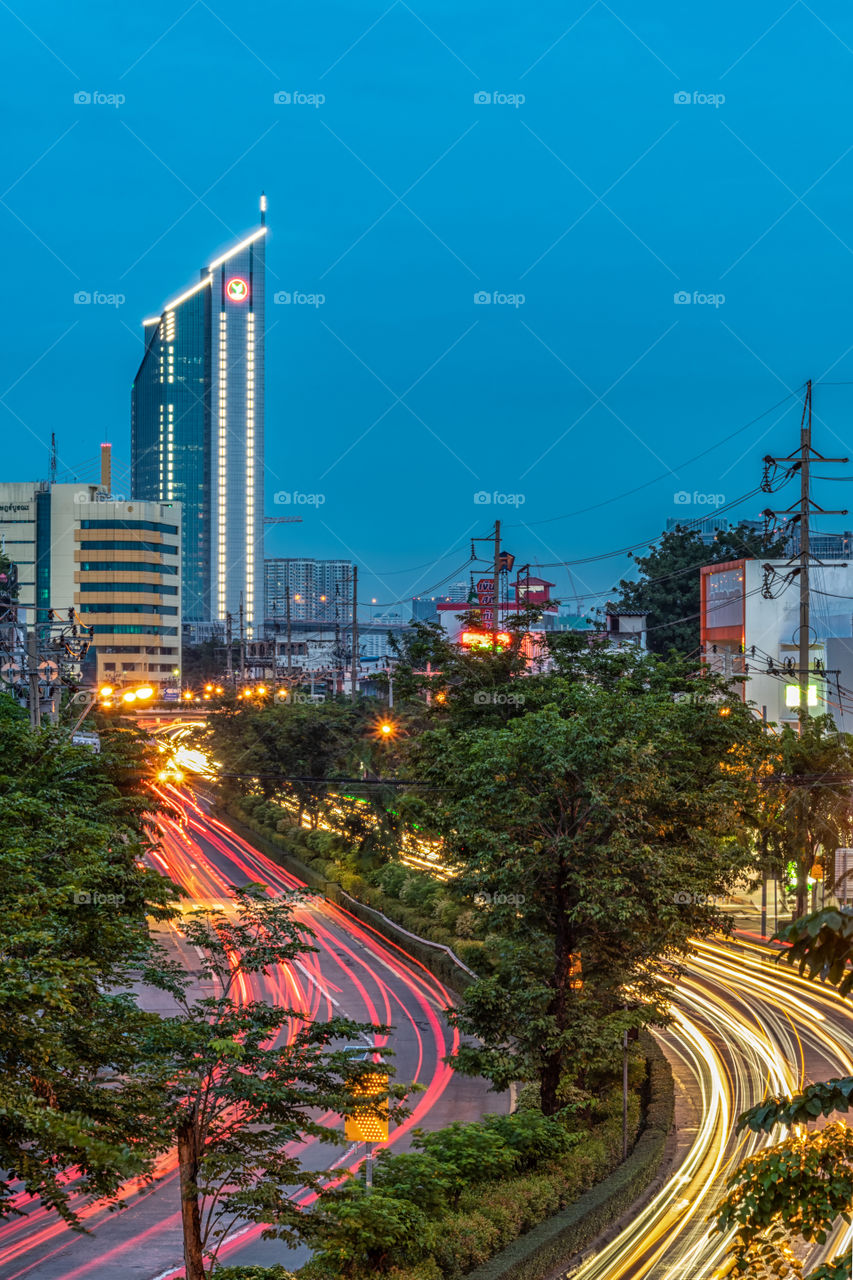 Bangkok night scene Thailand