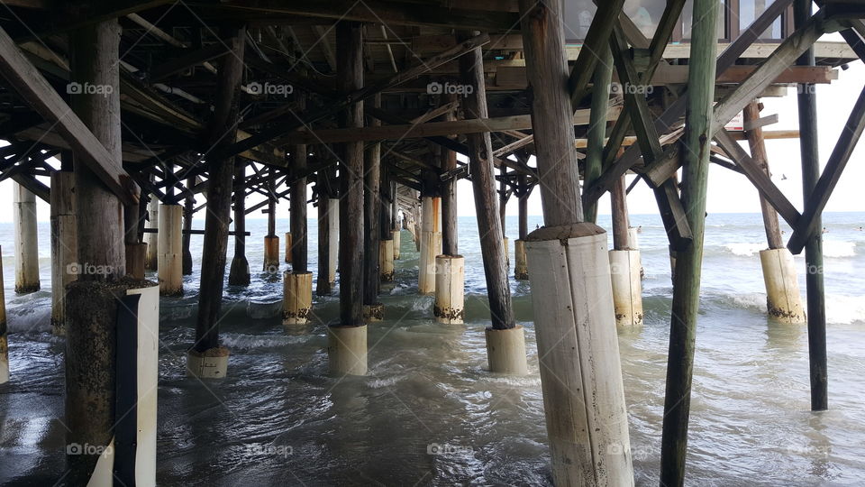 under the Pier at Cocoa Beach