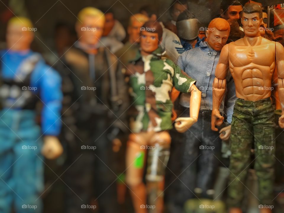 Plastic Male Dolls. Creepy Collection Of Male Action Figures

