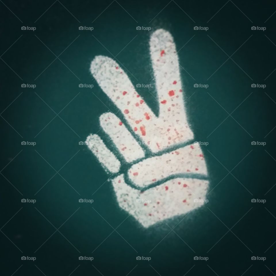 peace. graffiti stencil art i did