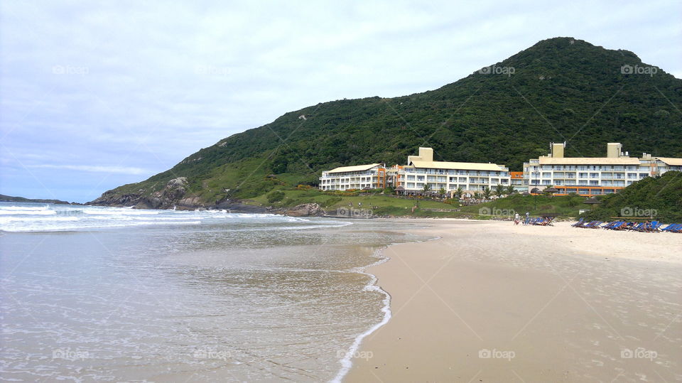 Resort, beach and mountain
