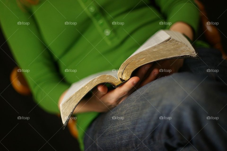 Girl Reading the Bible