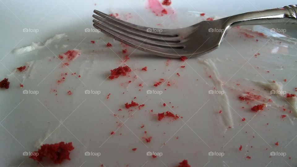 Empty cake plate