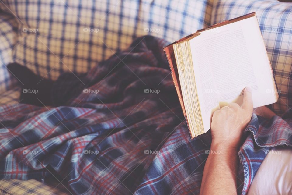 Reading on the sofa