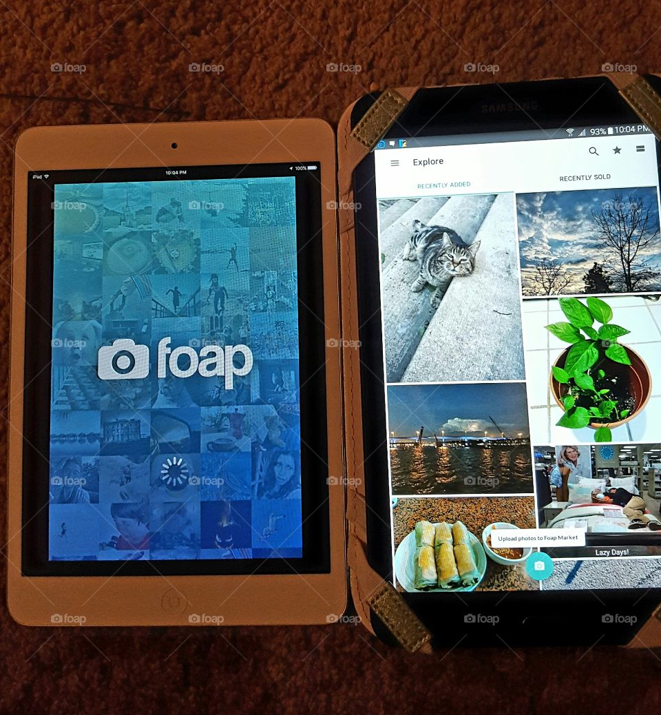 iPad mini and Samsung Galaxy tablet