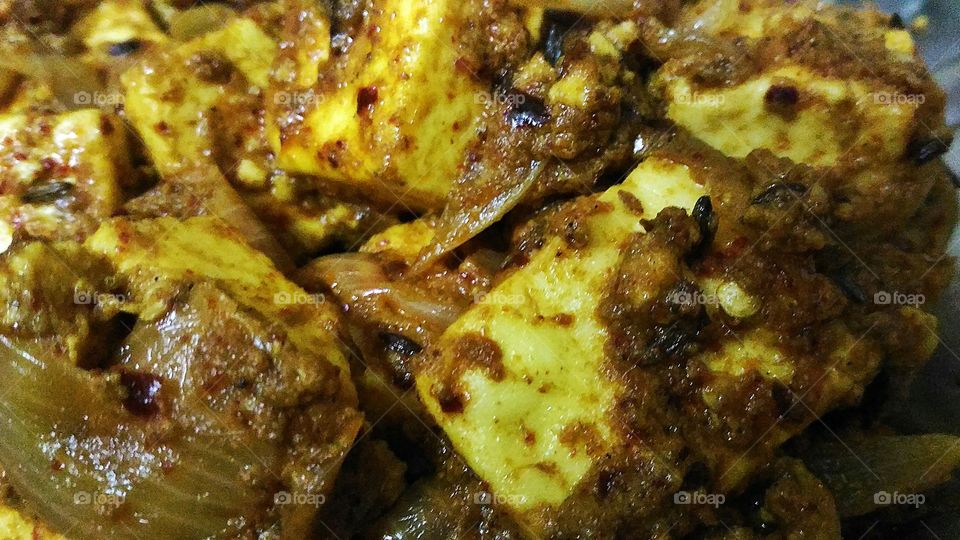 Spicy paneer or tofu