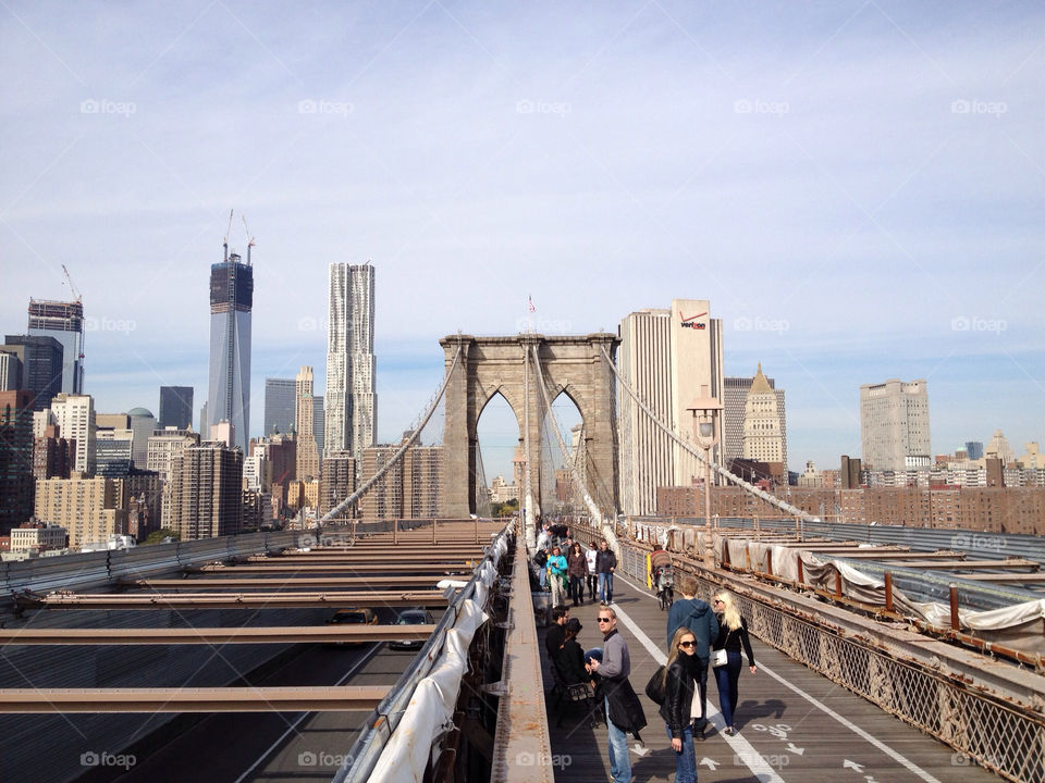 bridge new york brooklyn bridge ground zero by mgarbarczyk