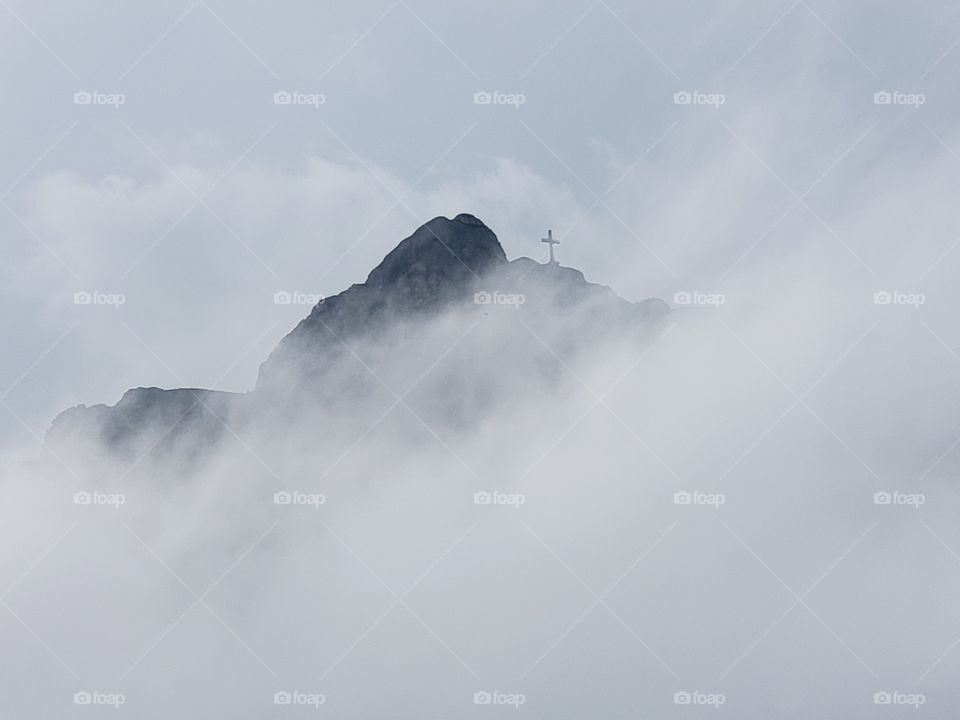 The cross on Bucegi Mountains, Transylvania