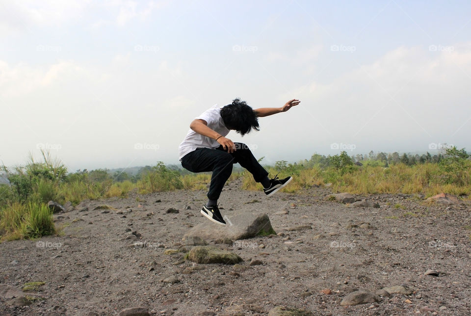 Jump then think about the world
