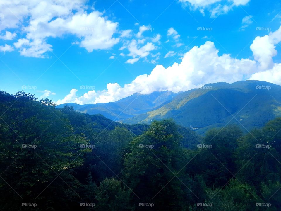 tranquil scenery in mountains