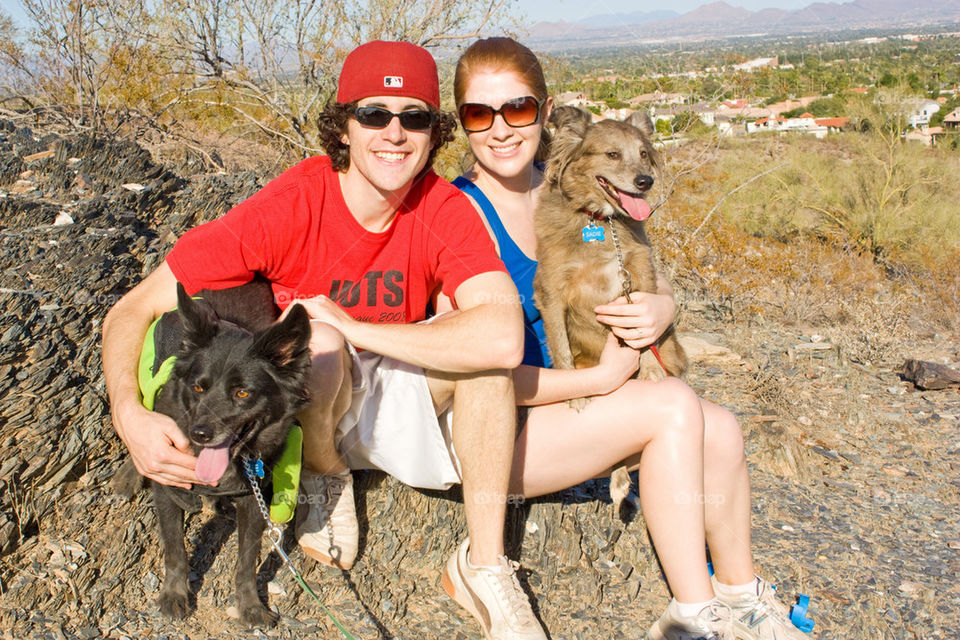 Family on a hike