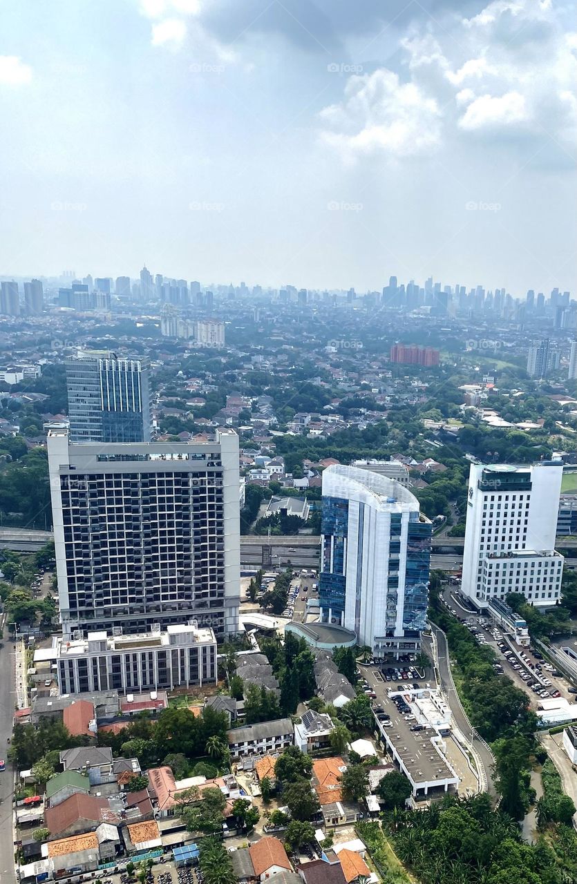row of high-rise buildings