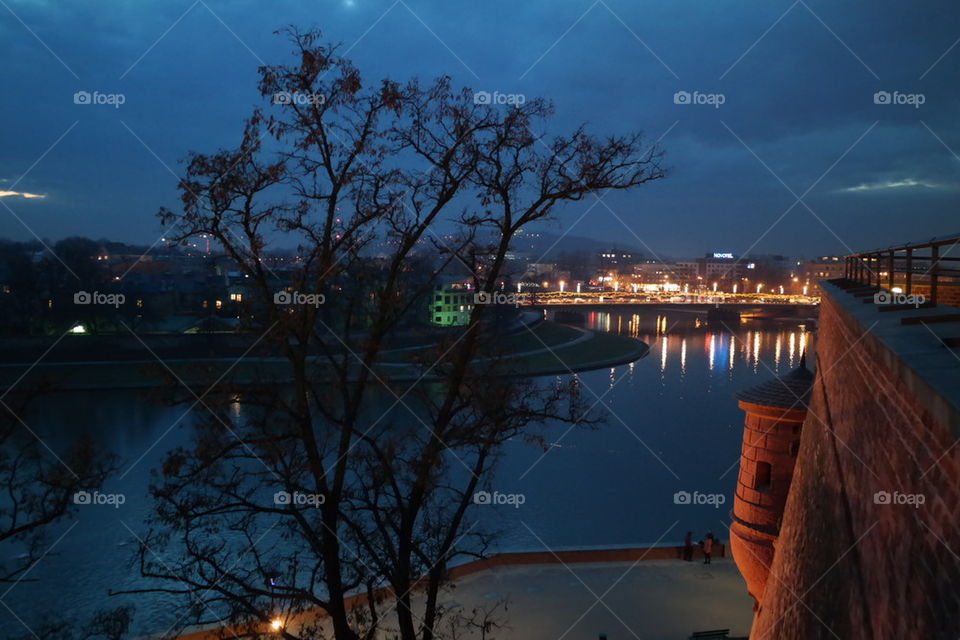 Kraków night view 