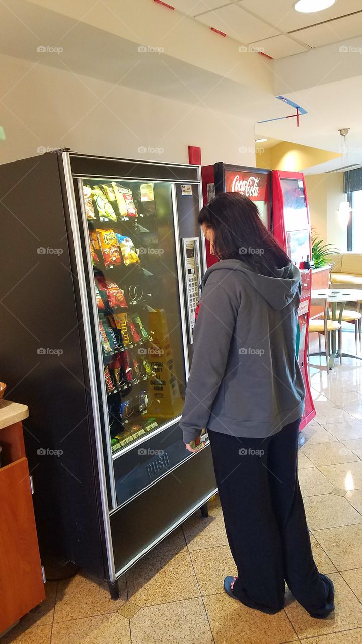 deciding which snack to choose