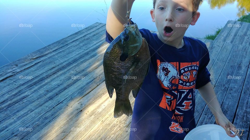 his first fish