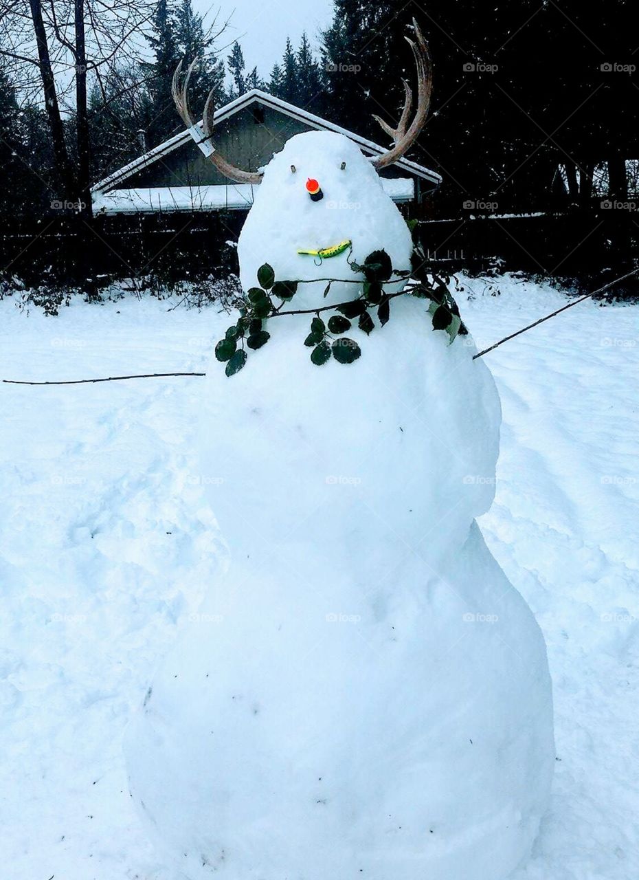 reindeer snowman