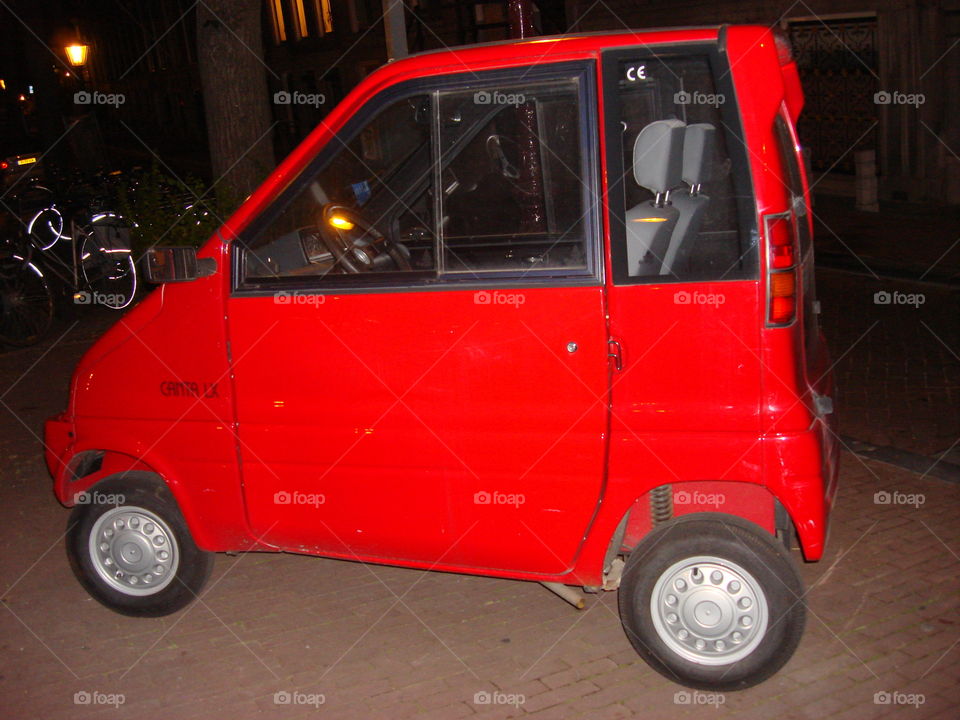 Red minicar