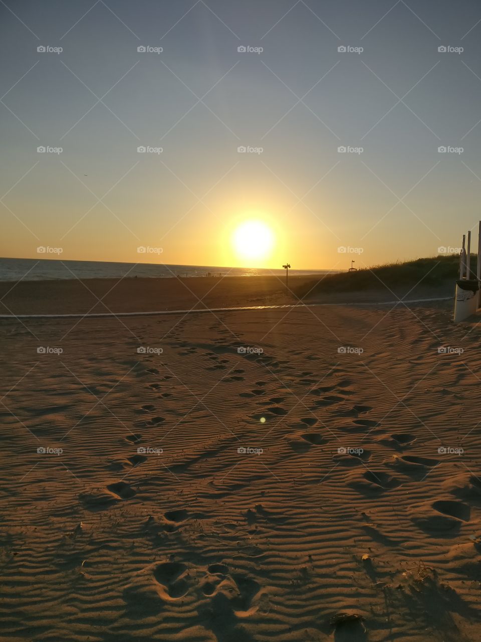 Sunset, Beach, Sand, No Person, Water