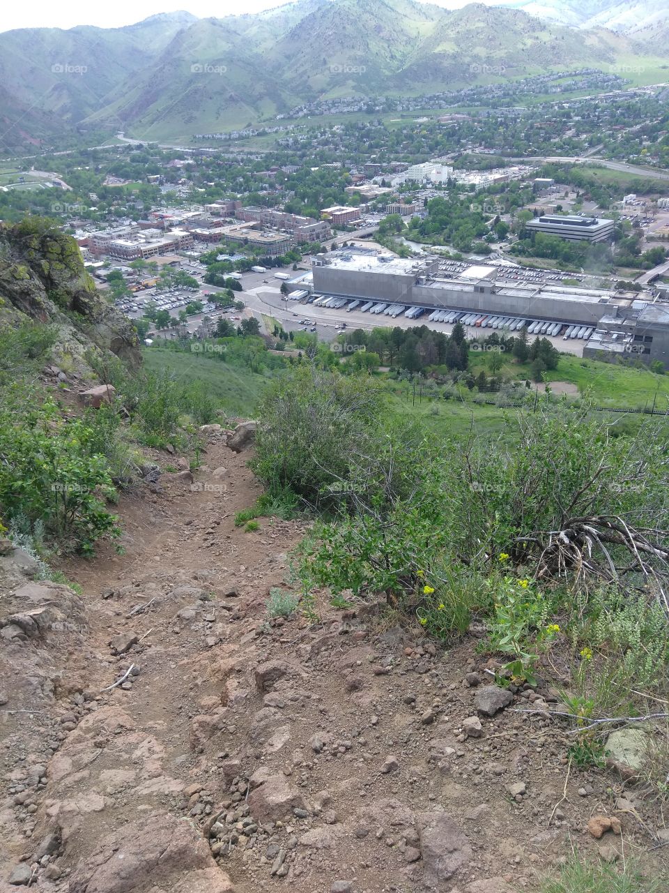 looking down path from Castle Rock