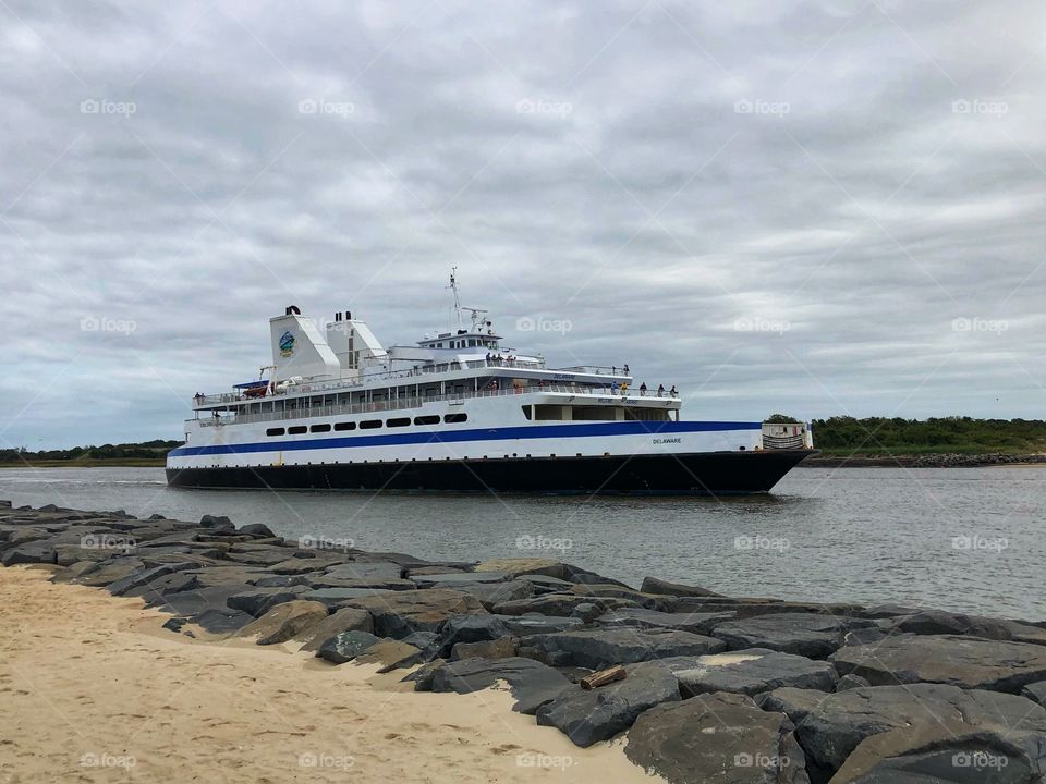 Cape May-Lewes Ferry in Delaware Bay inlet