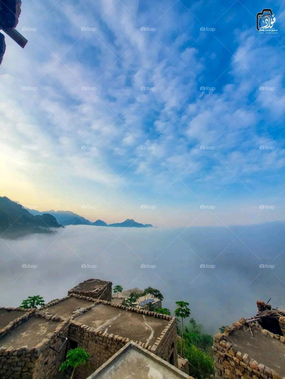 Glory be to God, the magnificent and picturesque view and the natural green trees are a view that is nothing more wonderful than it