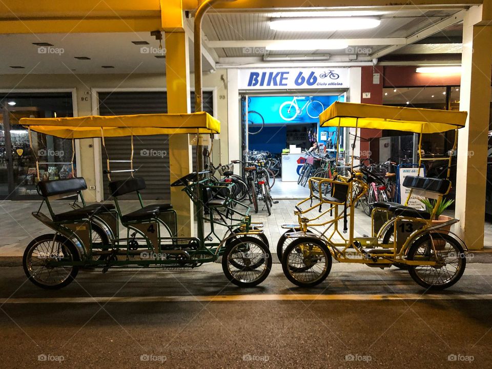 A lot of bicycles in Rimini Italy