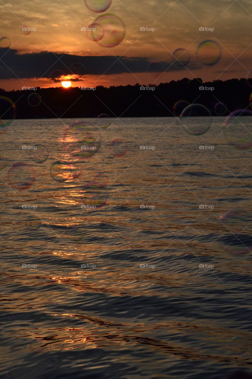 Bubbles at sundown 