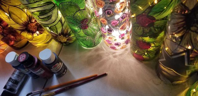 the painted bottle