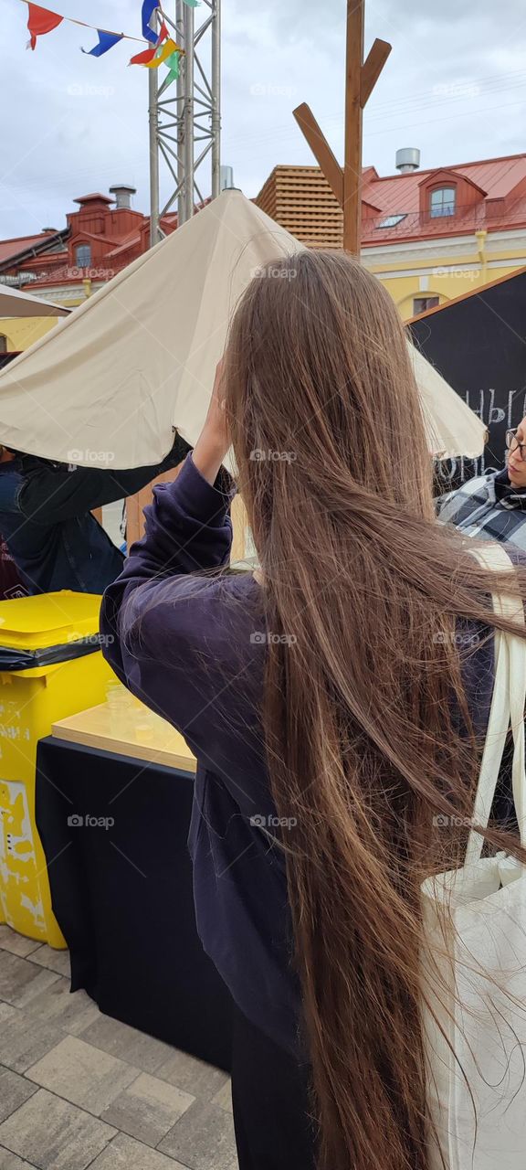 woman with beautiful hair