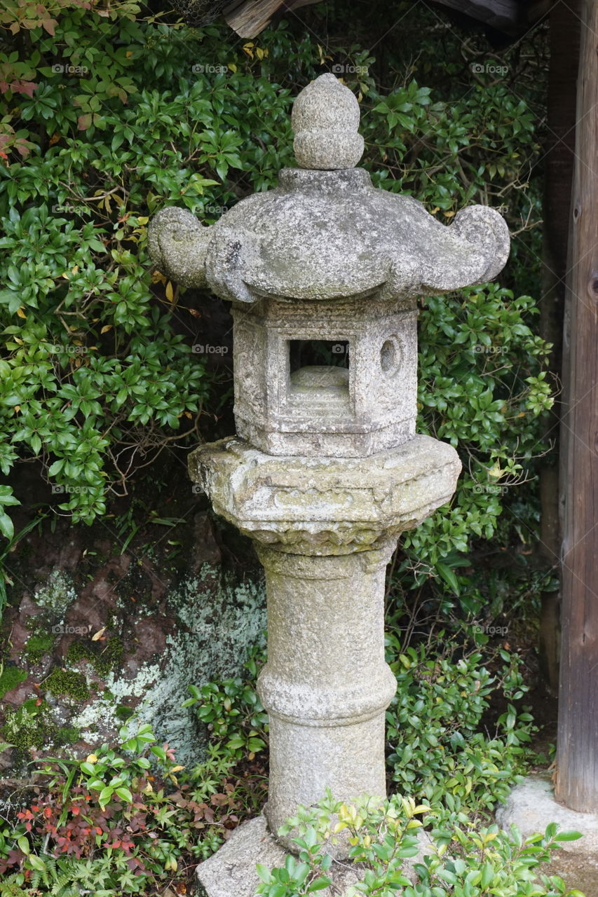 Stone garden lantern