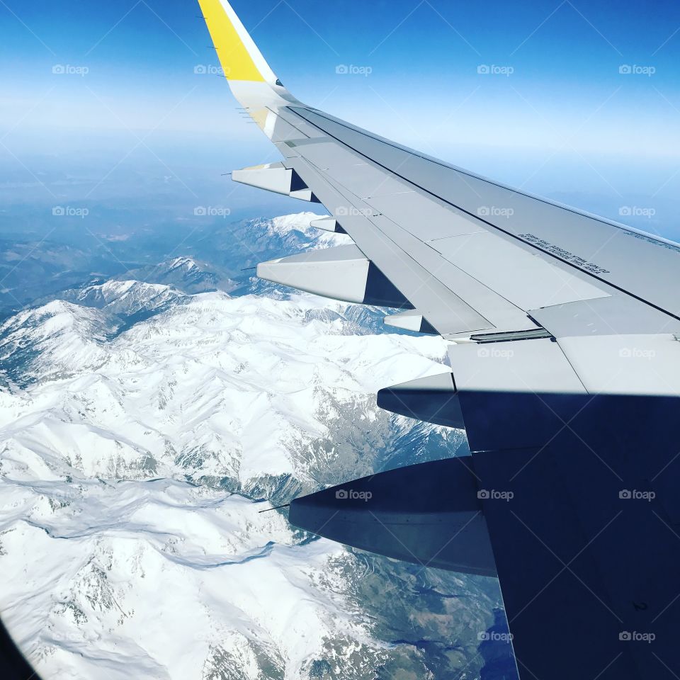 Flying High with Snow in the Mountains